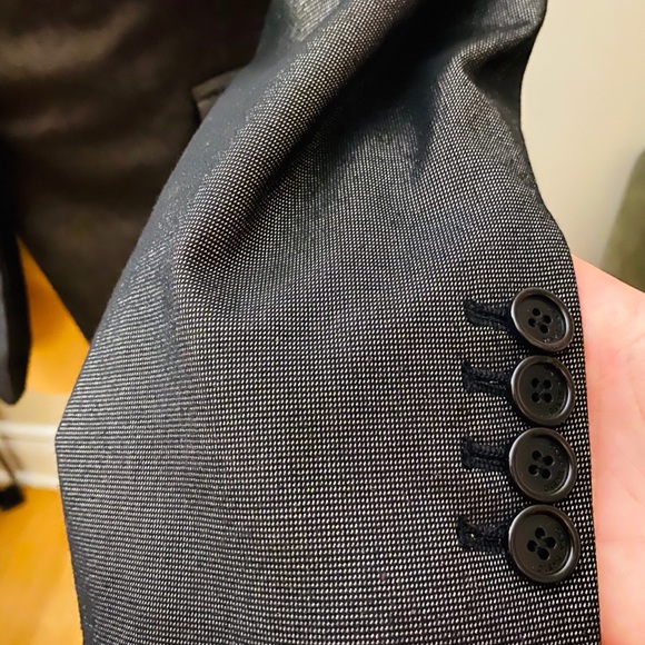 Zara Basic Blazer Silvery Black EUC - Picture 5 of 7